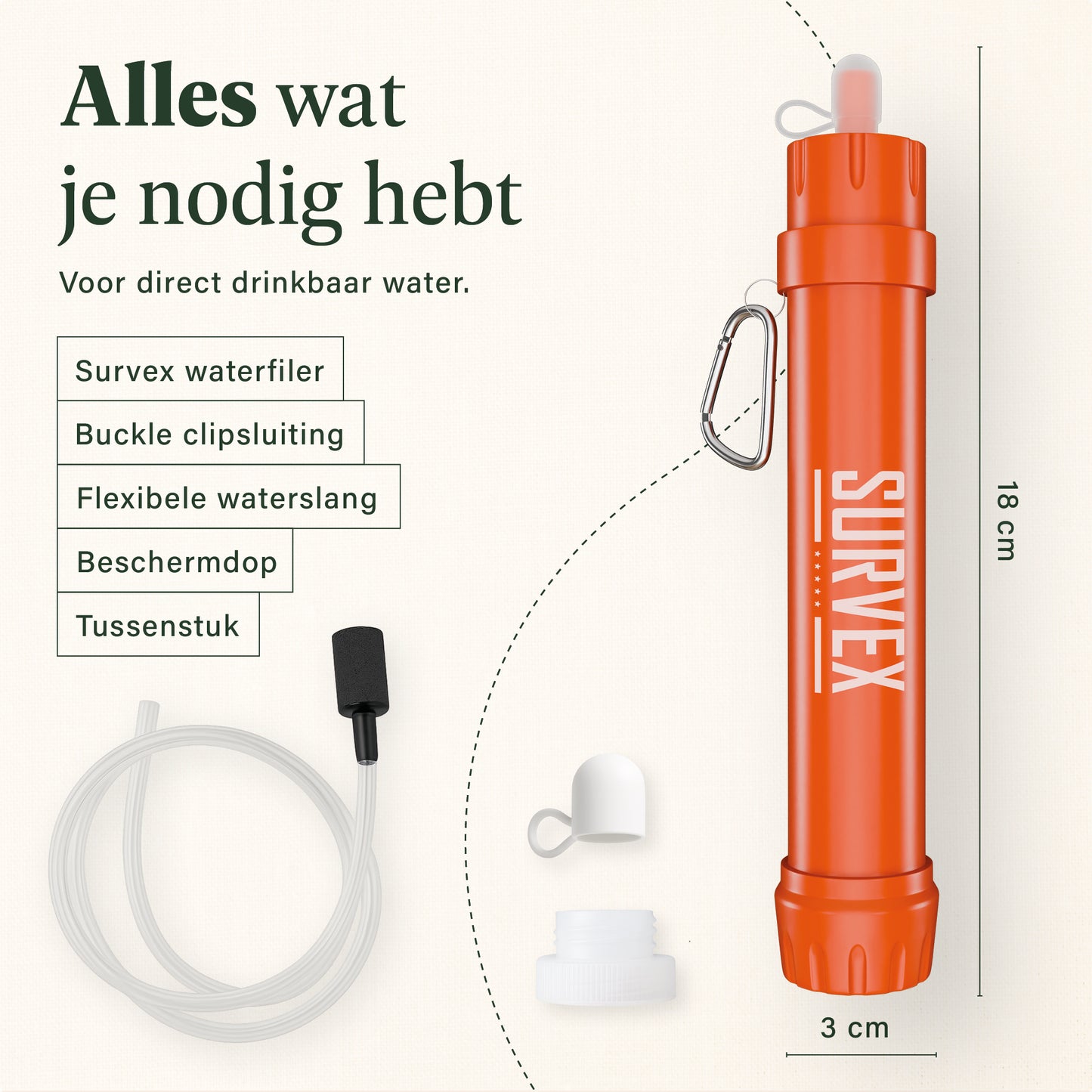 Survex Waterfilter - Oranje