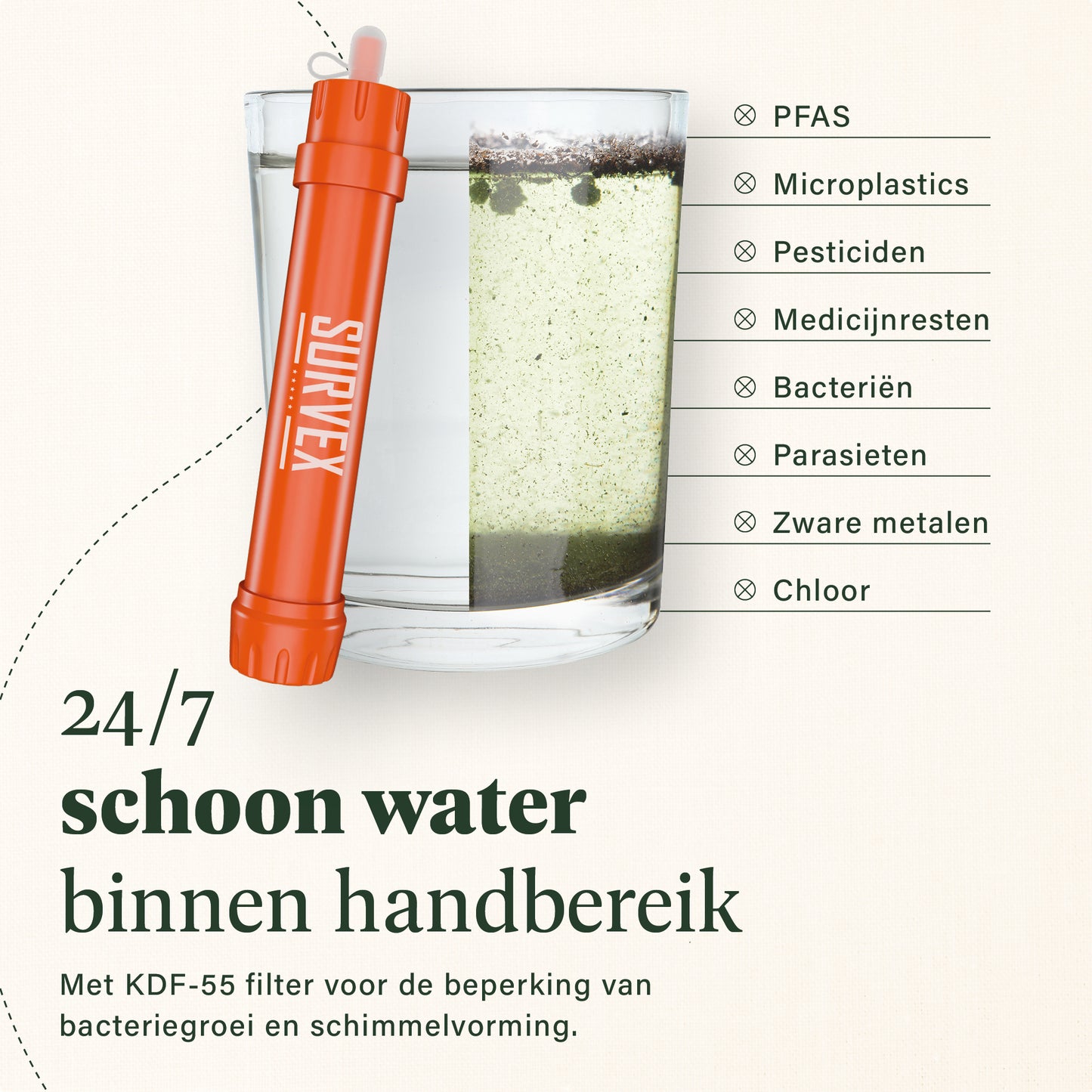 Survex Waterfilter - Oranje