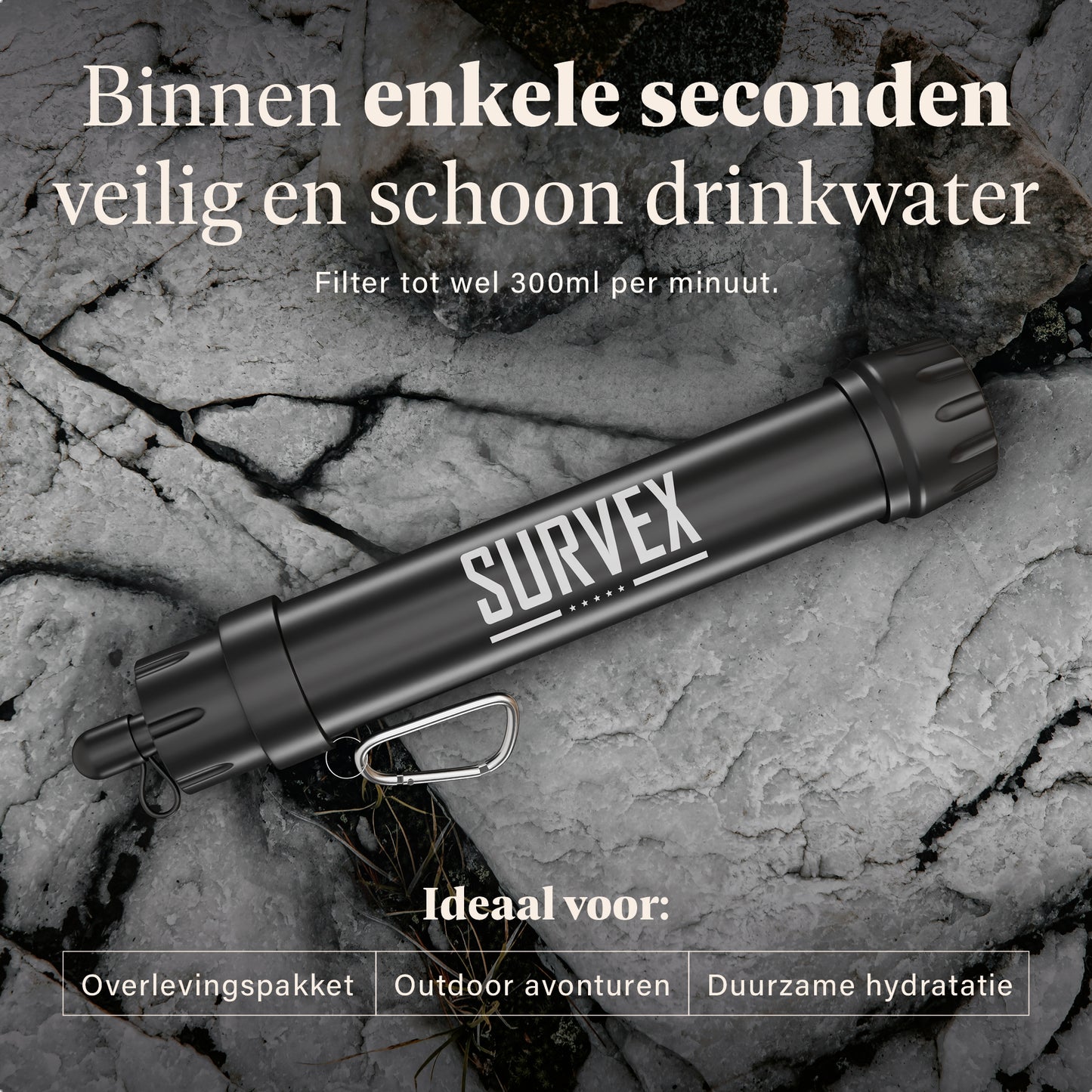 Survex Waterfilter - Zwart